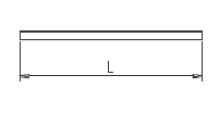 IB08 Горизонтальный профиль для прямого модуля (L=800)