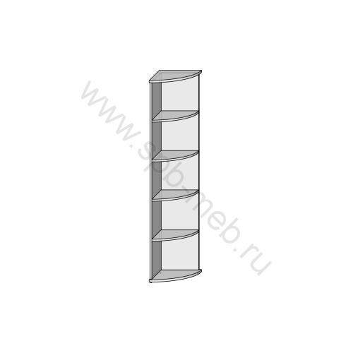 Фаворит СТУ-4 Стеллаж высокий угловой открытый (400*400*1932)