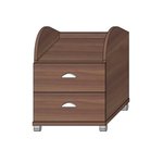 Тема Т562 Тумба подкатная, 2 ящика, с подставкой для системного блока (436*574*573)